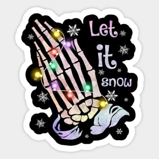 let it snow skeleton christmas Sticker